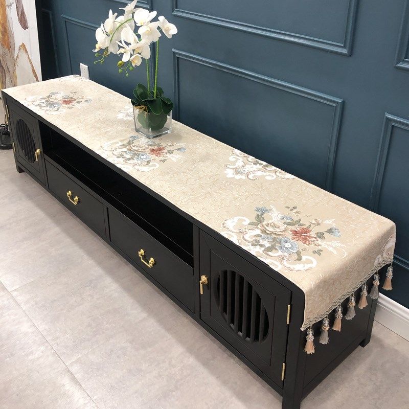 欧式台布电视柜桌布桌旗中式盖布茶几布艺长条桌垫长方形防尘罩,居家布艺,桌布,淘宝优惠券,粉丝福利购,淘宝优惠卷