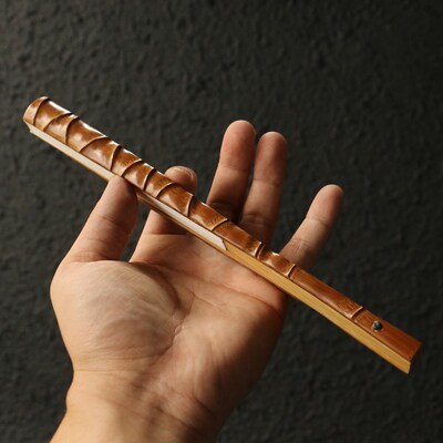 【十三太保】精选百年罗汉竹老料13竹节纯手工精工制作折扇把件