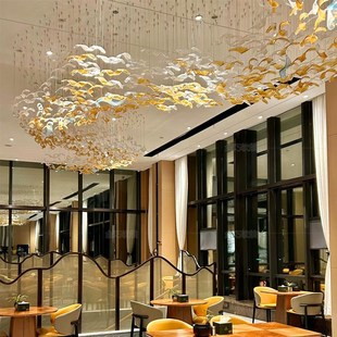 创意软装玻璃灯具吊饰空中酒店宴会厅天花板装饰挂件室内琉璃挂饰