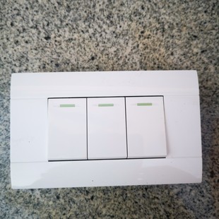 三开三位3位三门铃开关常开常闭自动复位开关面板按钮118型开关