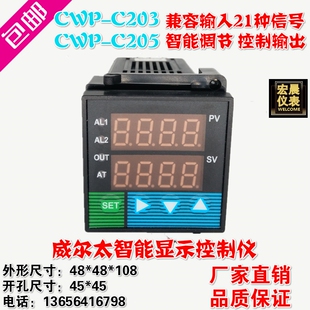 威尔太CWP C205智能单回路测控仪温度压力液位数显PID控制仪 C203