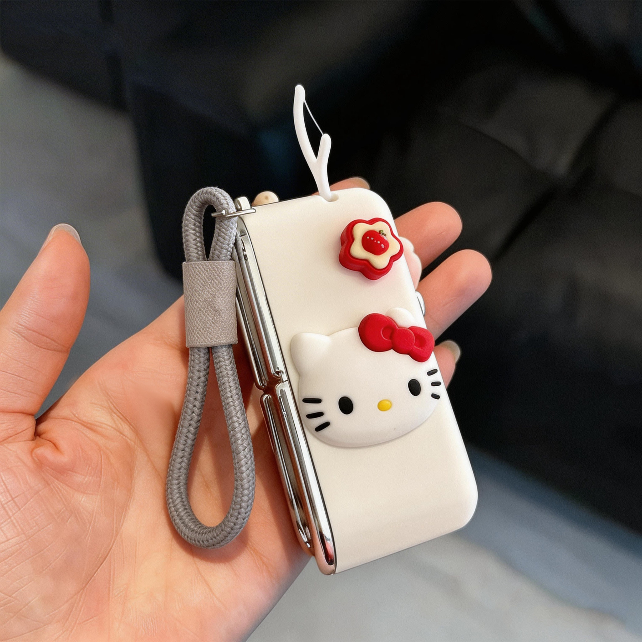 可爱猫咪牙线盒自动弹出便携式家用迷你随身牙签线剔牙线收纳盒图片