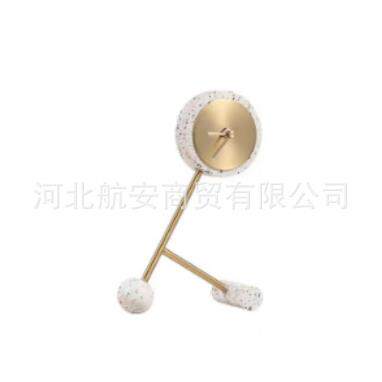 现代简约创意时钟摆件样板房售楼处桌面茶几电视柜饰品摆件工艺品
