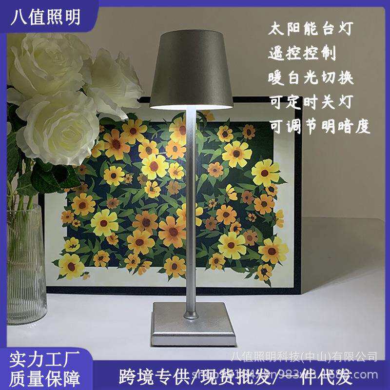 现货简约北欧LED小夜灯充电创意装饰氛围户外防水太阳能台灯