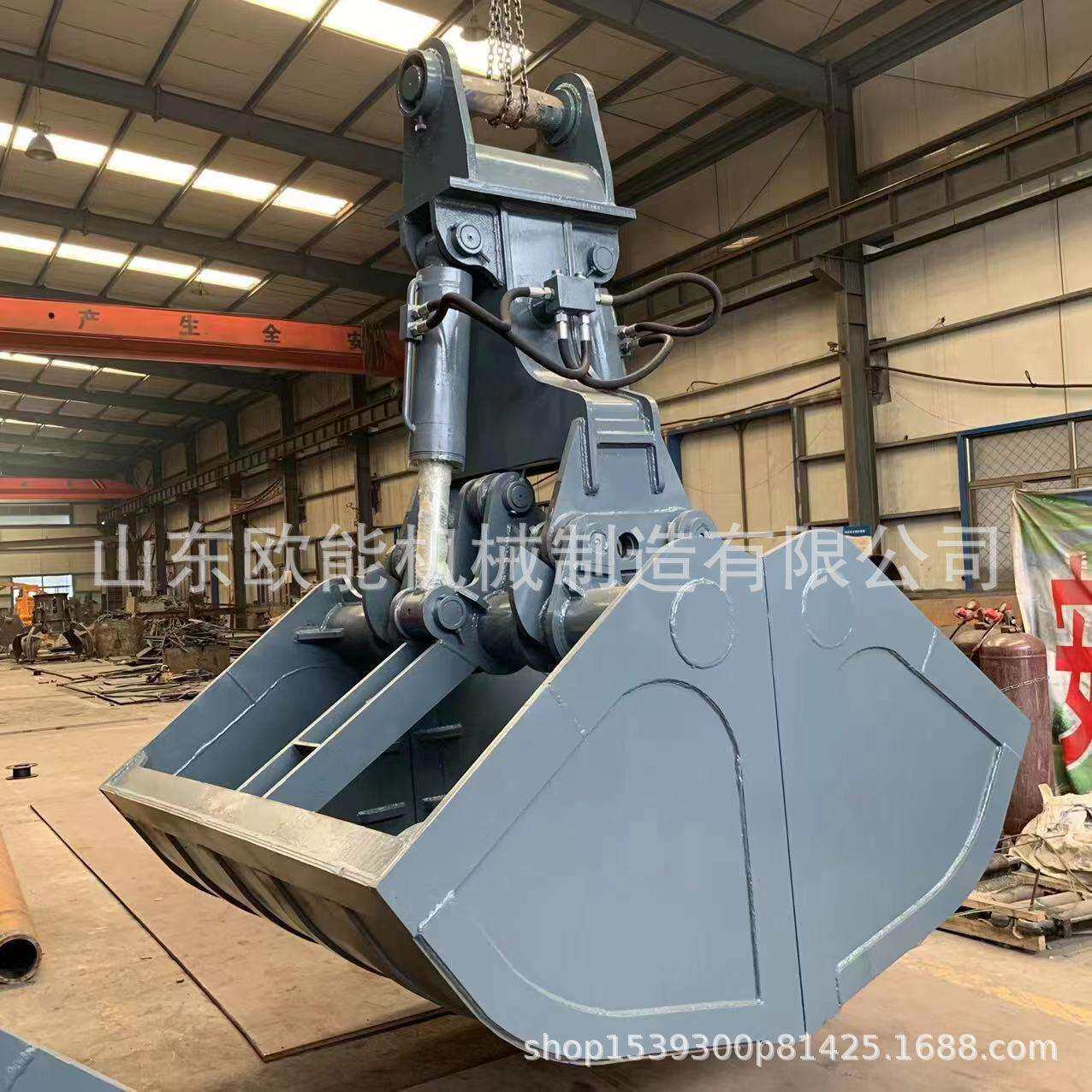 欧能挖掘机清淤泥双开斗港口抓沙斗 起重机械多瓣抓斗 行车贝壳斗