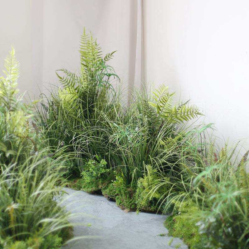 野花仿真青苔草丛造景室内植物软装花艺橱窗庭院水池野草景假绿植