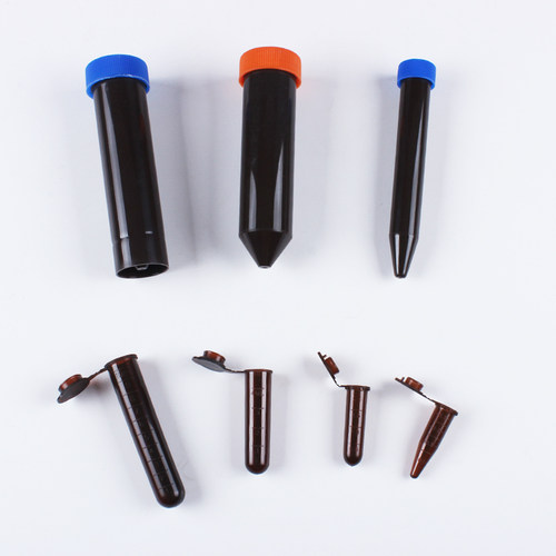 塑料试管棕色离心管避光EP管0.5/1.5/2/5/10/15/50ml连盖尖底