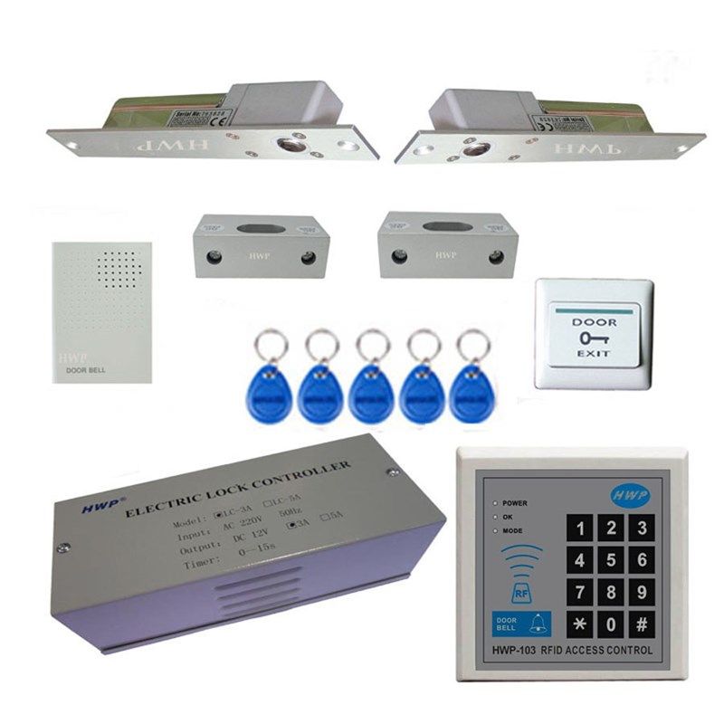 RFID电子门禁系统 套装玻璃双开门铁木门密码磁力锁一体机一体锁