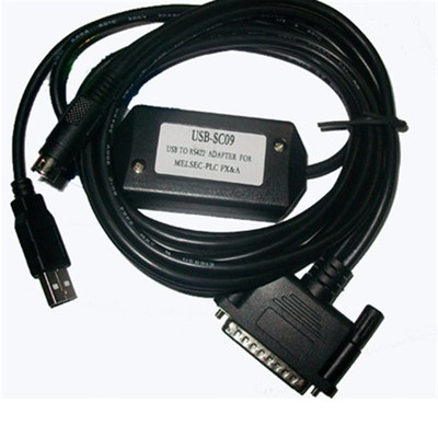 适用于三菱FX1N/FX2N/FX1S/FX3U PLC编程电缆数据线USB-SC09