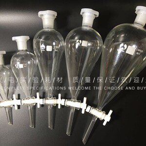 聚四氟梨形分液漏斗 梨型分液漏斗 优质加厚 上下聚四氟塞 规格全
