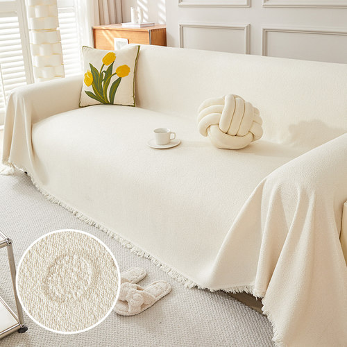 防水隔尿沙发巾沙发盖布全盖四季通用沙发垫子防猫抓可机洗奶油风