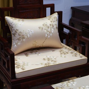 中式红木沙发坐垫实木家具罗汉床垫加厚棕垫防滑木头沙发垫套定制