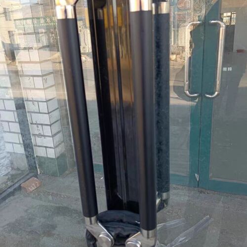 黑色无框玻璃门拉手明装 肯德基有框大门把手木门铝合金拉手