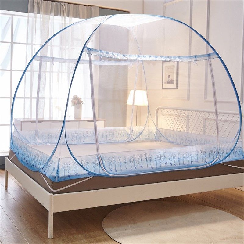 蒙古包蚊帐学生上铺单人床下铺三开门1.2米1.5m1.8m床折叠免安装,床上用品,蚊帐,淘宝优惠券,粉丝福利购,淘宝优惠卷