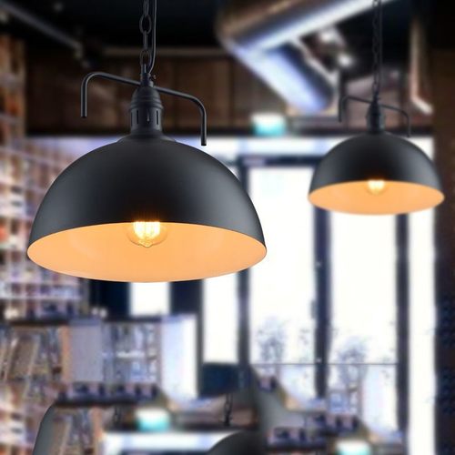 loft工业风装饰吧台火锅店饭店餐厅彩色罩复古怀旧办公室锅盖吊灯