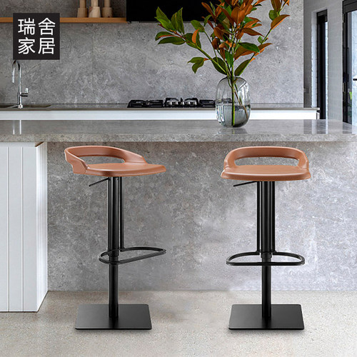 吧台椅家用吧椅可升降吧台椅子意式高脚凳吧台凳现代简约高脚椅子