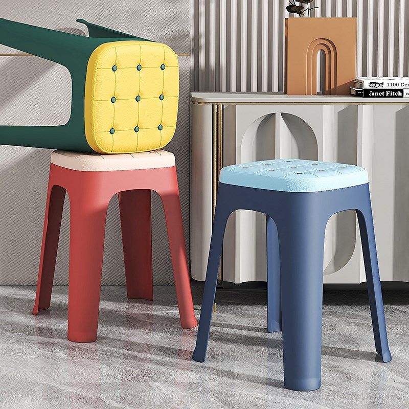 加厚家用凳子塑料餐桌高凳子塑料凳大人可叠放不占地熟胶板凳防滑,住宅家具,其它凳子,淘宝优惠券,粉丝福利购,淘宝优惠卷