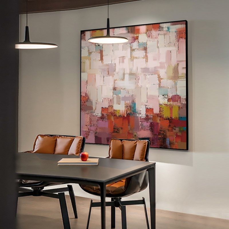 映像派抽象艺术玄关餐厅墙面装饰画正方形客厅挂画高级沙发背景画,家居饰品,现代装饰画,淘宝优惠券,粉丝福利购,淘宝优惠卷