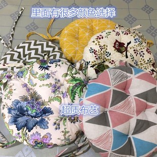 帆布圆形椅子垫 秋千吊篮椅垫 绑带小朋友凳子坐垫 禅茶垫蒲团垫