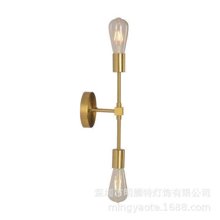 北欧简约复古双头可旋转式壁灯创意餐厅客厅背景墙过道玄关小壁灯