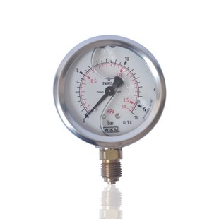 威卡WIKA压力表不锈钢压力表耐震充油压力表径向YBN63 16BAR