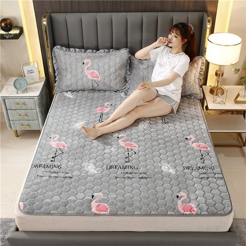 法兰绒床垫软垫薄款冬季家用床笠套罩防滑褥子垫被床罩床套床褥垫