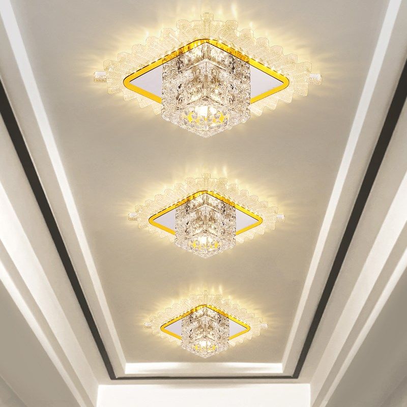 灯具现代简约过道灯走廊灯入户玄关灯led灯芯客厅三色筒灯阳台灯