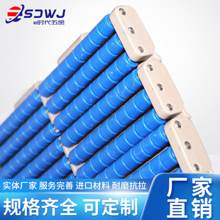 821PRR滚珠链板输送线190.5 304.8宽度pom直行塑料滚珠直链 254