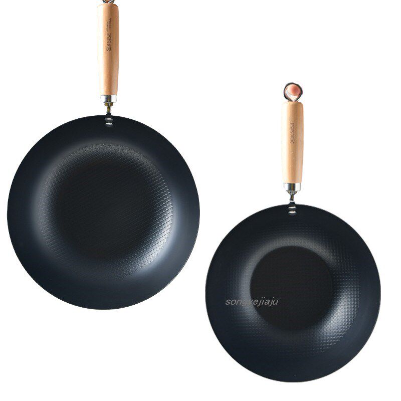 22/24/26/28cm中式迷你小铁锅炒锅家用无涂层一人食电磁炉炒菜锅