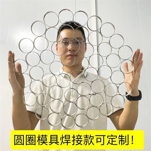 不锈钢圆圈模具米粑粑泡粑米糕玉米粑电饼铛蒸笼连身焊接商用定制