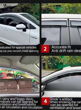 适用猎豹CS10晴雨挡车窗雨眉遮阳板配件LEOPAARD CS10WindowVisor