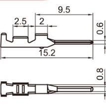 红星接插件HX20034-RT (JWPF) 防水条形连接器(2.0mm) 一盘8000只