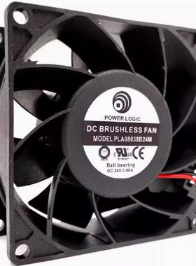 POWER LOGIC PLA08038B24M DC 24V 0.80A 8038 服务器 散热风扇