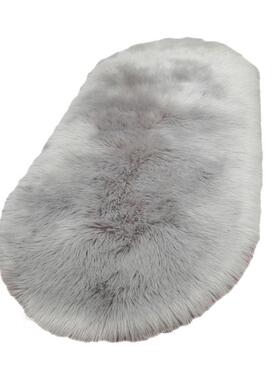 EQ4F白色长毛绒地毯仿羊毛地毯客厅卧室床边地毯地垫满铺橱窗装饰