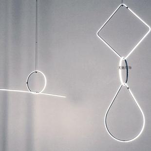 DIY自由组合珠宝吊坠吊灯楼梯餐厅卧室床头后现代简约几何图案灯