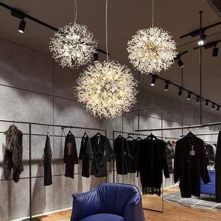 北欧现代简约餐厅卧室灯个性 咖啡厅店铺吧台衣帽间蒲公英水晶吊灯