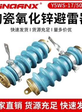 黔兴Y5WS-17/50-FT户外陶瓷氧化锌避雷器10-12KV蓝色避雷器10KV