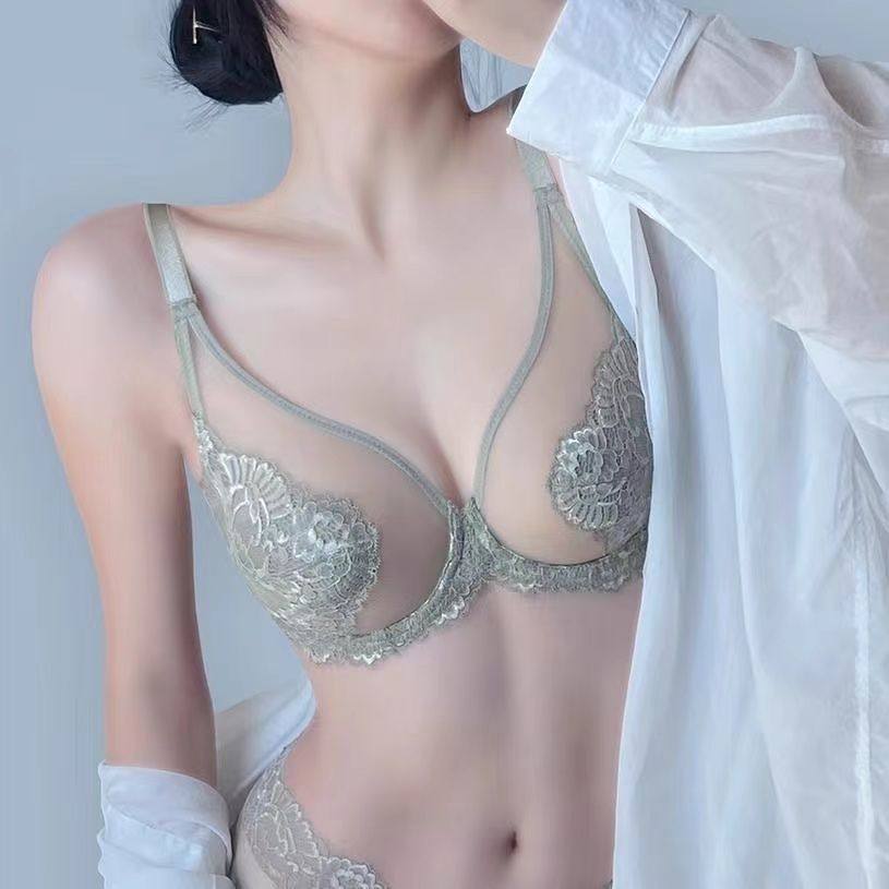 【新款】内衣女薄款套装聚拢全罩杯收副乳防下垂超薄款蕾丝文胸罩