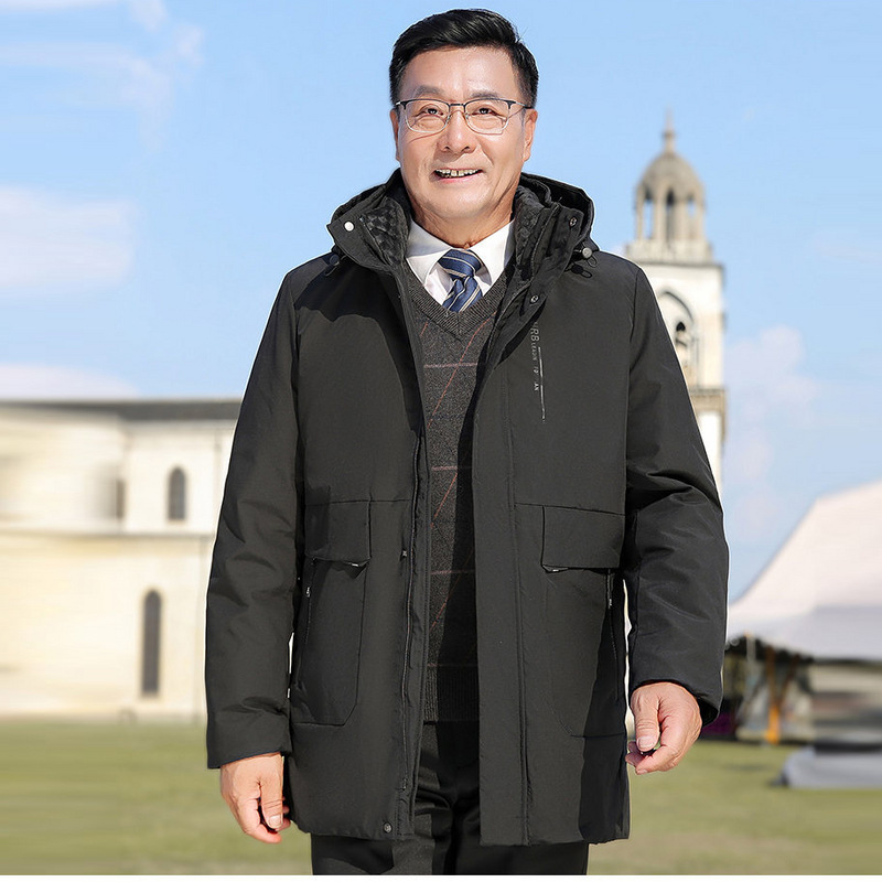 中老年棉衣男士爸爸冬装外套老年人男装爷爷加厚羽绒棉服冬季棉袄