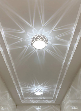 led筒灯过道走廊灯玄关灯个性圆形铁艺阳台灯造型灯LED铁艺灯具