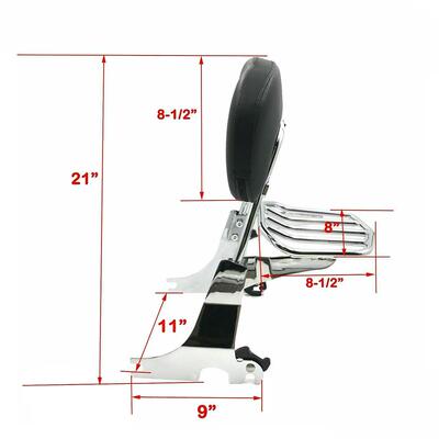 摩托配件哈雷 运动者 Sportster 883 1200 04-22 改装靠背 不可调