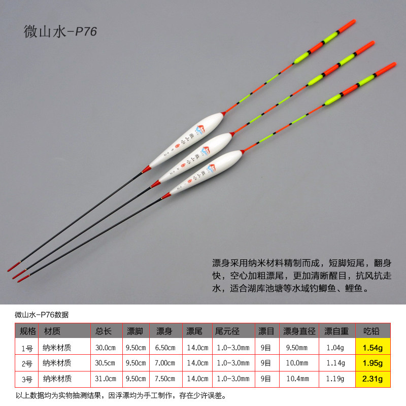 纳米浮漂鲫鱼漂鲤鱼浮标套装加粗醒目近视空心尾浮子钓鱼用品渔具