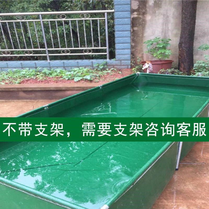 帆布鱼池定制大型水产养殖水箱绿色防水布游泳池刀刮布蓄水池油布