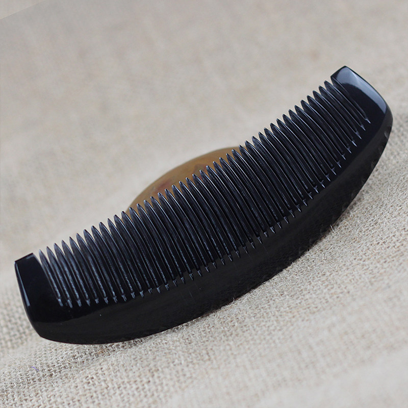 黑水牛角梳子 精致 刮痧板保健按摩梳子  手工梳送礼