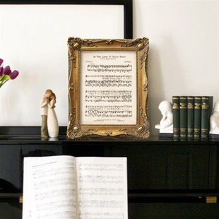 复古钢琴琴谱Van手稿乐谱法式 桌面摆件摆台中古墙面挂画乐谱定制