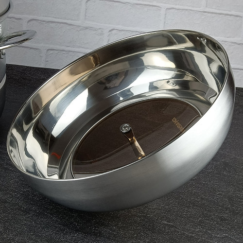 潮宇304不锈钢尚悦双篦双层三层带屉蒸锅盖子