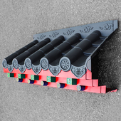 梦古彩绘特大特厚免架子瓦青出于蓝树脂仿古中式 饰屋簷 一体精美装