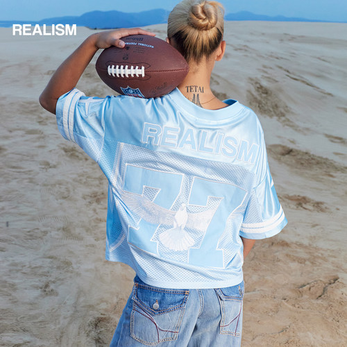 REALISM美式复古球衣T恤boxyfit