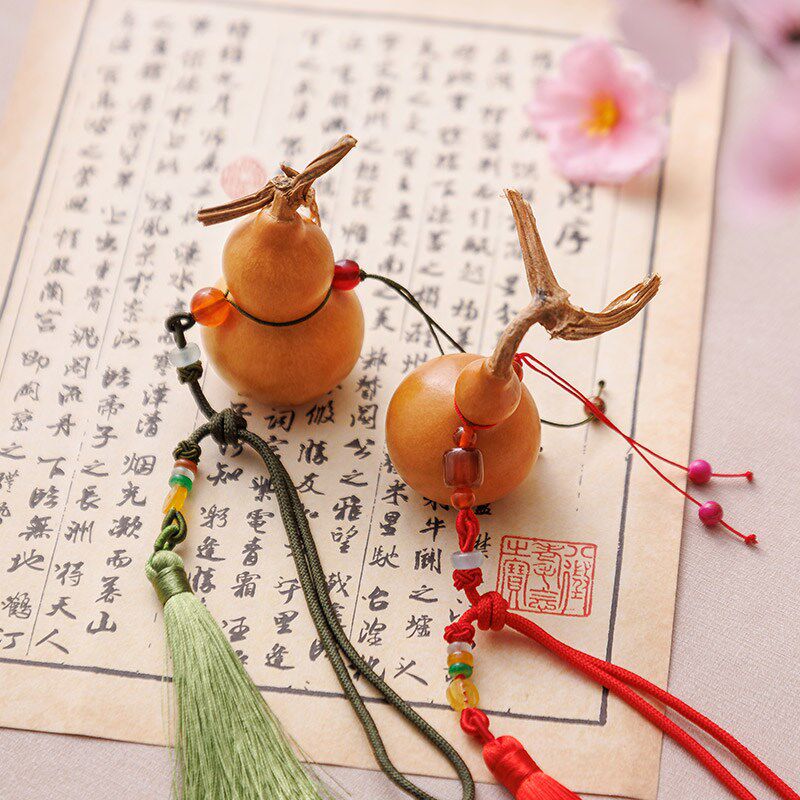 天然葫芦挂件手捻把玩摆件龙头车挂小葫芦真葫芦平安福禄汽车挂饰
