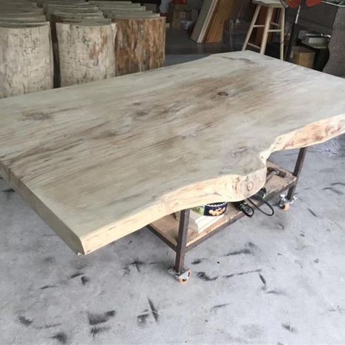 定做松木实木整板整张原木长方形桌面板大板办公茶桌酒吧吧台面板